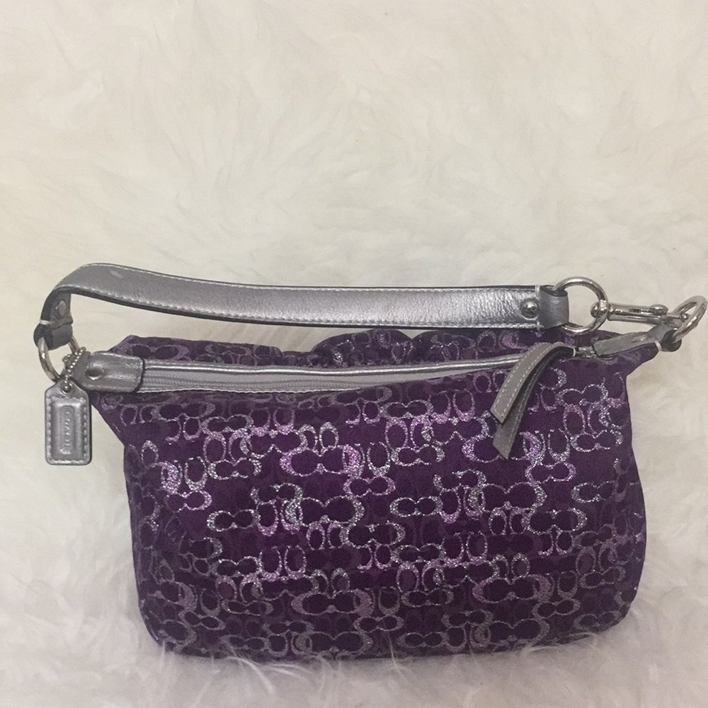Purple coach purse
